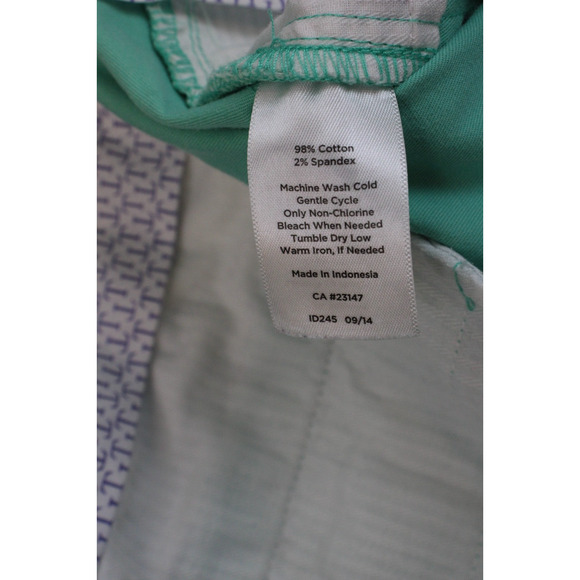 Talbots Pants Womens 10 Green Crop Curvy Stretch Mid-Rise Straight Leg - Picture 4 of 8